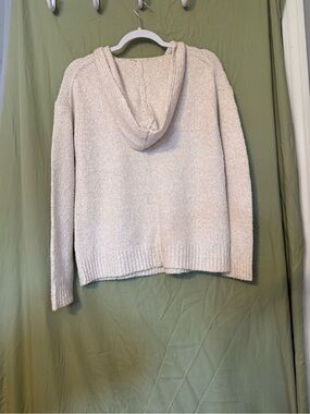 Natural Reflections Cream Hooded Knit Sweater